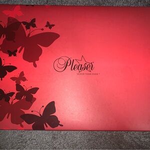 Pleaser Red Box with Black Butterfly Design